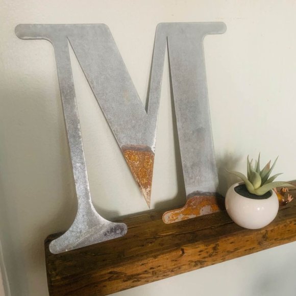 Other - Galvanized Metal Decorative Letter “M”